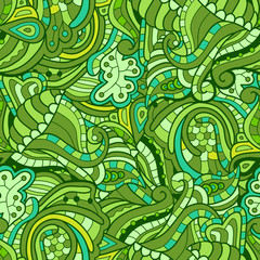 Vector seamless texture background with abstract flowers