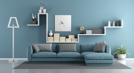 Blue living room