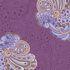 Vector seamless texture background with abstract flowers