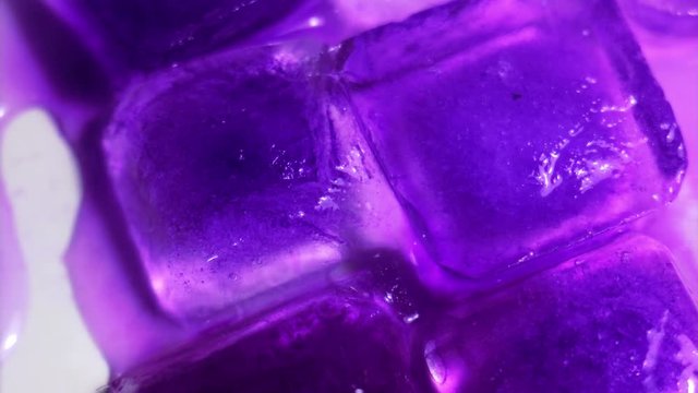 Super Violet Luminous Background Melting Ice