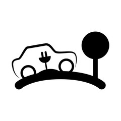 eco car symbol isolated icon vector illustration design