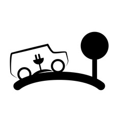 eco car symbol isolated icon vector illustration design