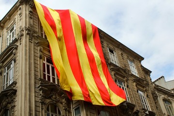 Large Red and Yellow Flag