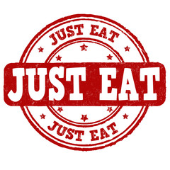 Just eat sign or stamp