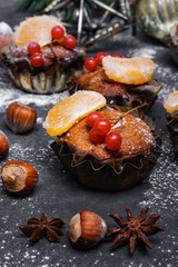 Christmas chocolate cupcake