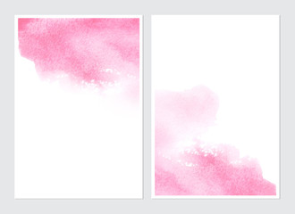 Set of cards with watercolor blots.