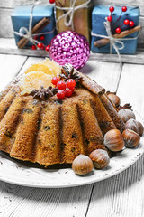 Christmas chocolate cupcake