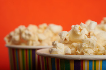 popcorn in paper cup