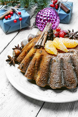 Christmas chocolate cupcake