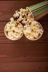 popcorn in paper cup