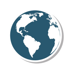 world planet earth isolated icon vector illustration design