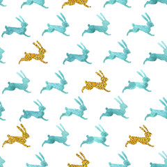 Seamless pattern with watercolor element