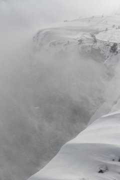 Snow cliff