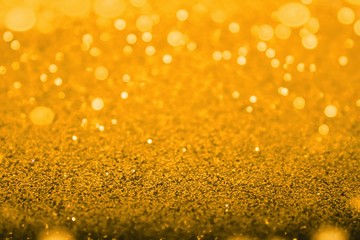 Gold diamond shiny glitter abstract bokeh for christmas or merry background