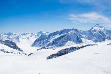 Fototapeta na wymiar Aerial view of Swiss Alps