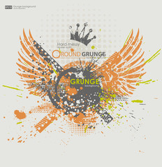 Abstract shape background for poster in grunge style. Grunge print for t-shirt. Abstract background. Texture background.