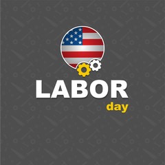 Labor Day logo Poster, banner, brochure or flyer design with stylish text Happy Labor Day . Creative artwork