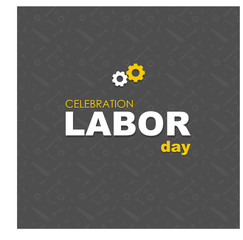 Labor Day logo Poster, banner, brochure or flyer design with stylish text Happy Labor Day . Creative artwork