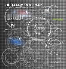 Abstract future, concept vector futuristic virtual graphic touch user interface HUD elements on transparent background vector illustration. White infographic elements. futuristic user interface HUD