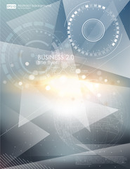 Abstract business brochure flyer design layout template, with bokhen blur background, vector illustration eps10. Vector Brochure Flyer design Layout template. infographic