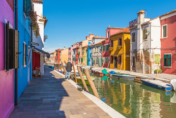 Fototapeta na wymiar Venice (Italy) - Burano, the town of a thousand colors, an enchanted island in the heart of the Venice lagoon
