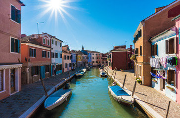 Obraz na płótnie Canvas Venice (Italy) - Burano, the town of a thousand colors, an enchanted island in the heart of the Venice lagoon