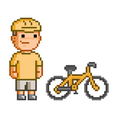 Vector pixel cyclist for games