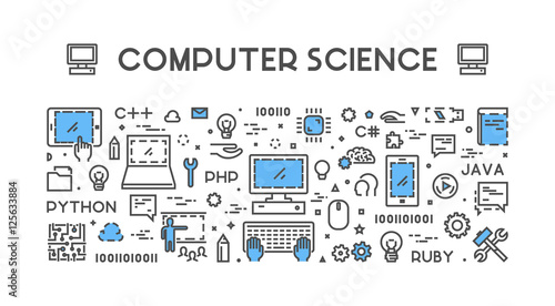 Line Web Concept For Computer Science Poster | Abstract Abstract Posters -karpenko_ilia