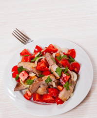 vegetables salad with meat