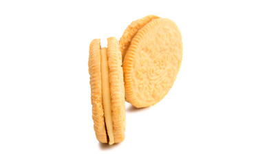 cookies with cream filling isolated