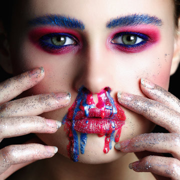fashion portrait, creative makeup
