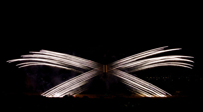 Firework lightshow, Malta