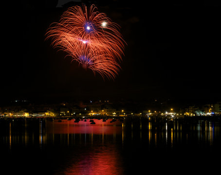Firework display, Marsaxlokk, Malta