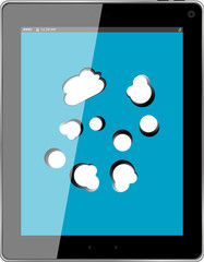 Cloud-computing connection on the digital tablet pc