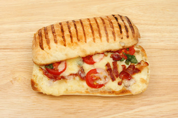 Pannini on chopping board