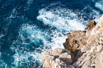 Beautiful view of the walled city, Dubrovnik Croatia. The mysterious atmosphere and processing.