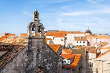 Beautiful view of the walled city, Dubrovnik Croatia. The mysterious atmosphere and processing.