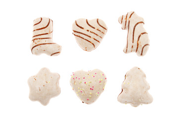 Lebkuchen biscuits isolated
