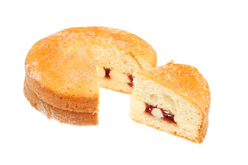 Raspberry sponge cake