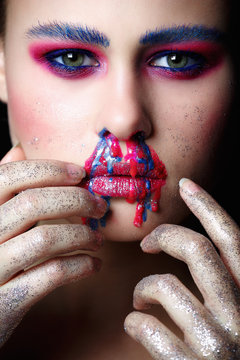 fashion portrait, creative makeup