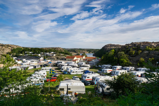 Vacation trailer park in johannesvik