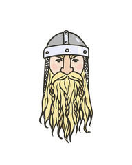 Hand drawn viking portrait
