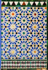 Azulejos en el Alc&aacute;zar de Sevilla, alicatados, Espa&ntilde;a