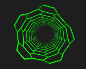 Molecular structure of green  nanotube