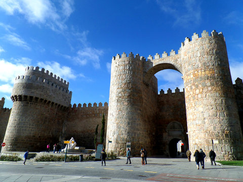 Stunning Huge Medieval City Walls of Avila, Spain 