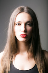Fototapeta premium Pretty girl with brown hair