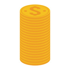coin dollar isolated icon vector illustration design