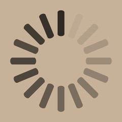 Download sign on beige background. Load icon. Data loading bar. Vector stock illustration