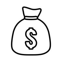 money bag isolated icon vector illustration design