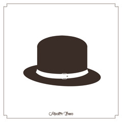 Isolated hipster icon